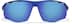 Wrap-Around Half Rim Sunglasses T02461616 in Blue with Blue Mirror