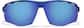 Front view of Wrap-Around Half Rim Sunglasses T02461616 in Blue with Blue Mirror thumbnail