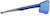 Side view of Wrap-Around Half Rim Sunglasses T02461616 in Blue with Blue Mirror thumbnail