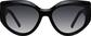Front view of Cat-Eye Sunglasses T02472112 in Black thumbnail