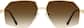 Front view of Geometric Sunglasses T04031415 in Gold thumbnail