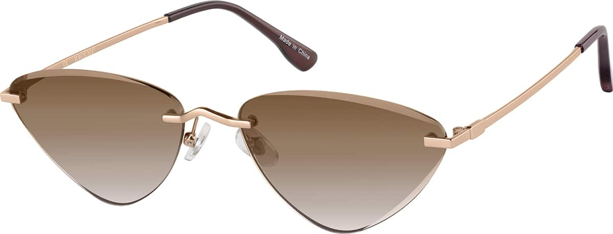 Angle view of Cat-Eye Sunglasses T04041112 in Gold