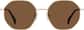 Front view of Geometric Sunglasses T04051415 in Gold thumbnail