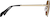 Side view of Geometric Sunglasses T04051415 in Gold thumbnail