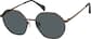 Angle view of Geometric Sunglasses T04051512 in Brown thumbnail