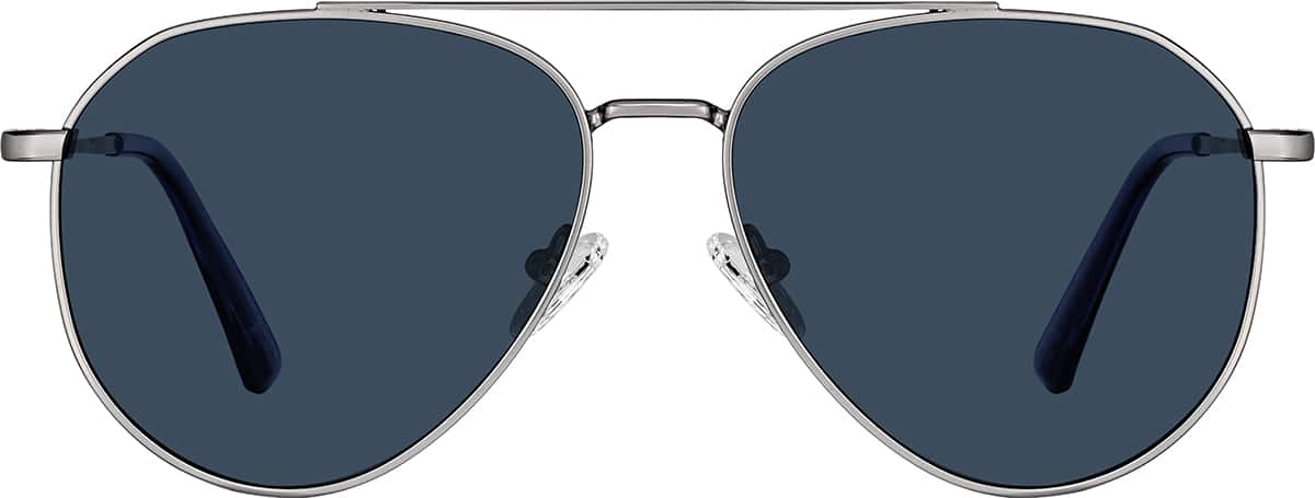 Front view of Aviator Sunglasses T04071216 in Gray