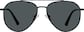 Front view of Aviator Sunglasses T04072112 in Black thumbnail