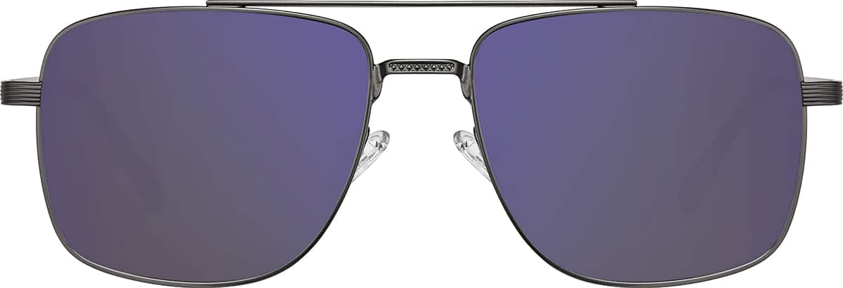 Front view of Aviator Sunglasses T04081216 in Gray