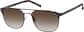Angle view of Aviator Polarized Sunglasses T04091515 in Brown thumbnail