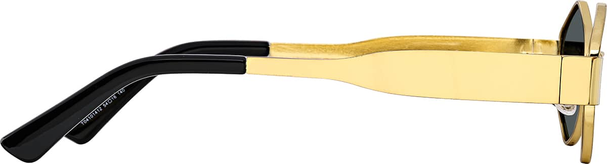 Side view of Geometric Sunglasses T04101412 in Gold