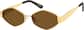 Angle view of Geometric Sunglasses T04101415 in Gold thumbnail