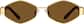 Front view of Geometric Sunglasses T04101415 in Gold thumbnail