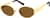 Angle view of Oval Polarized Sunglasses T04111415 in Gold thumbnail