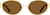 Front view of Oval Polarized Sunglasses T04111415 in Gold thumbnail