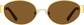 Front view of Oval Polarized Sunglasses T04111415 in Gold thumbnail