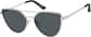 Angle view of Cat-Eye Sunglasses T04121112 in Silver thumbnail
