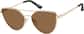 Angle view of Cat-Eye Sunglasses T04121415 in Gold thumbnail