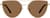 Front view of Cat-Eye Sunglasses T04121415 in Gold thumbnail