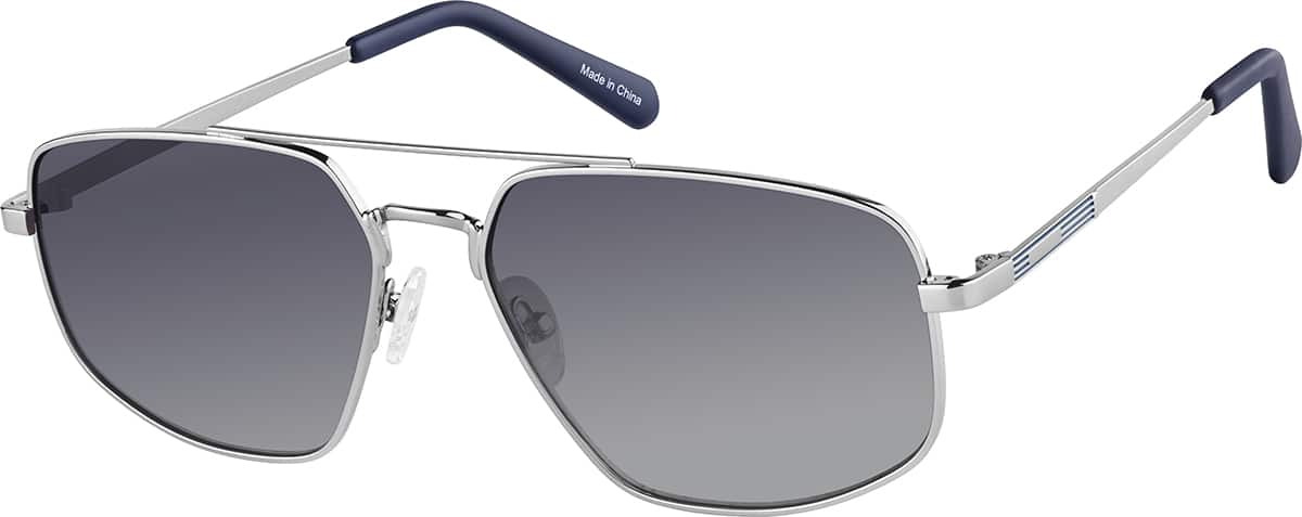 Angle view of Aviator Sunglasses T04161212 in Gray