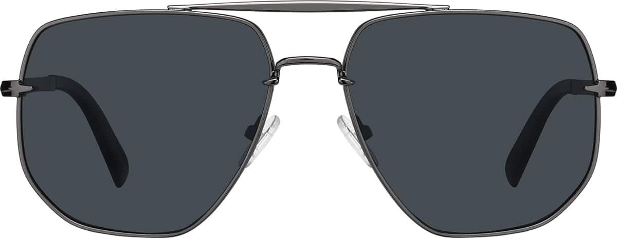 Front view of Aviator Polarized Sunglasses T04511212 in Gray