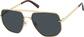 Angle view of Aviator Polarized Sunglasses T04511424 in Gold thumbnail