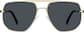 Front view of Aviator Polarized Sunglasses T04511424 in Gold thumbnail