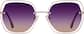 Front view of Square Sunglasses T04541417 in Gold thumbnail