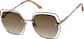 Angle view of Square Sunglasses T04541515 in Brown thumbnail