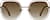 Front view of Square Sunglasses T04541515 in Brown thumbnail