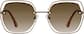 Front view of Square Sunglasses T04541515 in Brown thumbnail