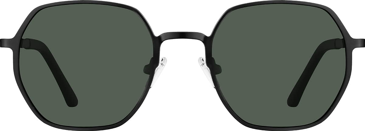 Front view of Geometric Sunglasses T04552112 in Black