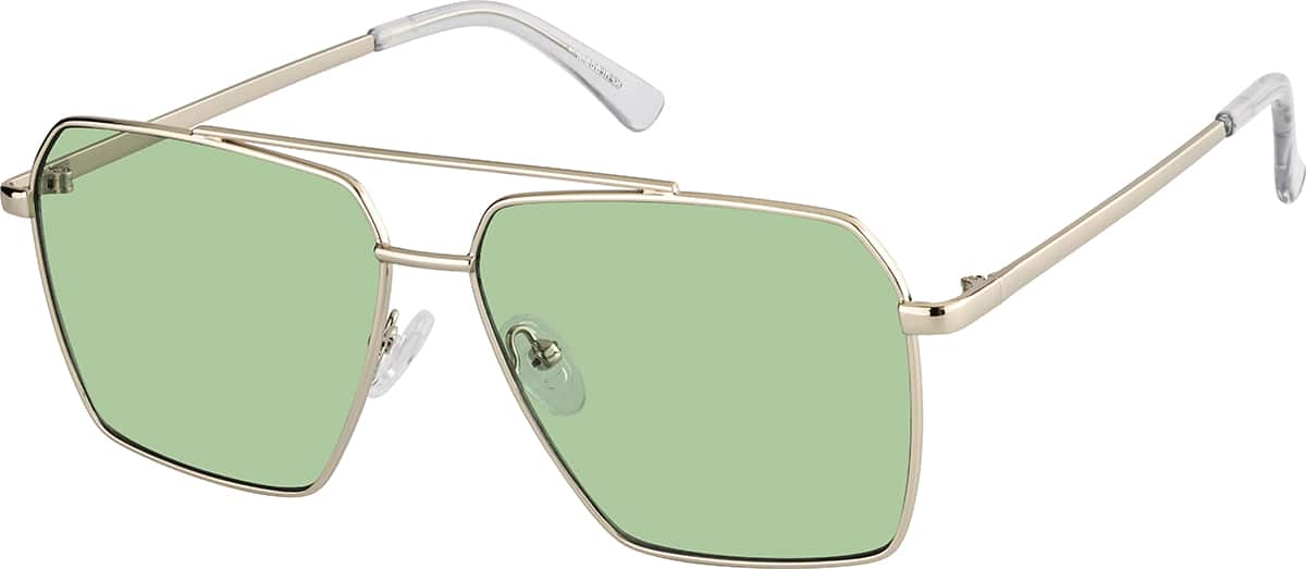 Angle view of Aviator Sunglasses T04561424 in Gold