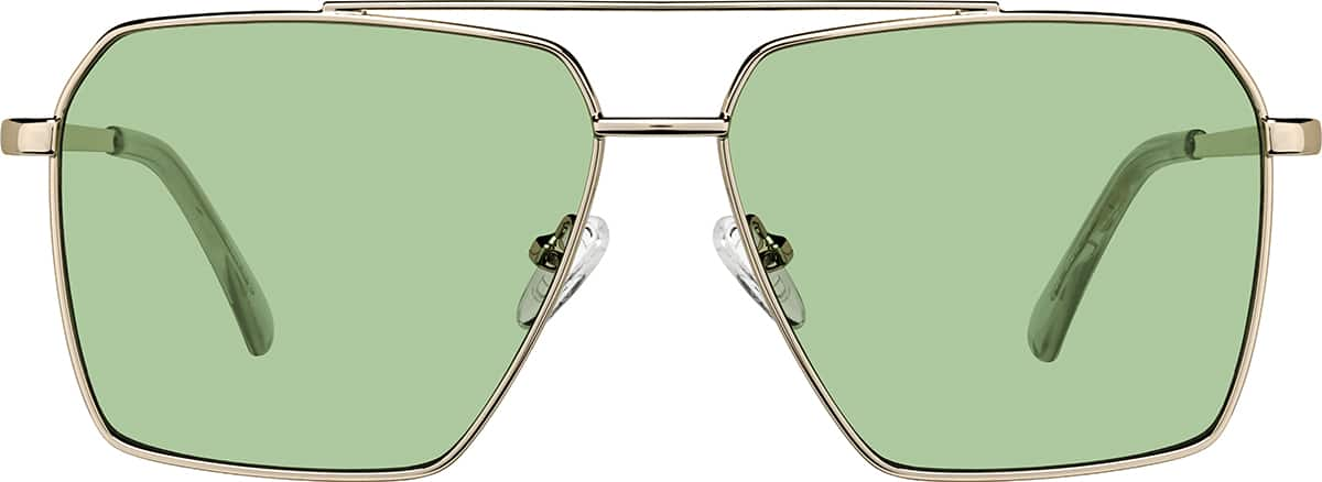 Front view of Aviator Sunglasses T04561424 in Gold