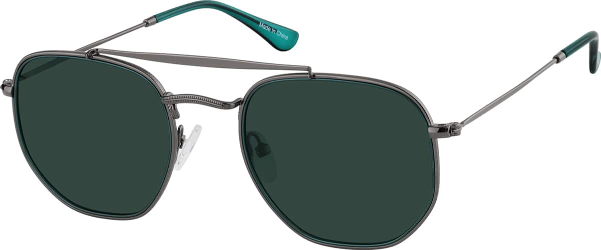 Angle view of Aviator Sunglasses T04581212 in Gray