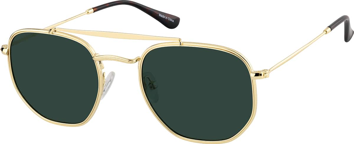 Angle view of Aviator Sunglasses T04581424 in Gold