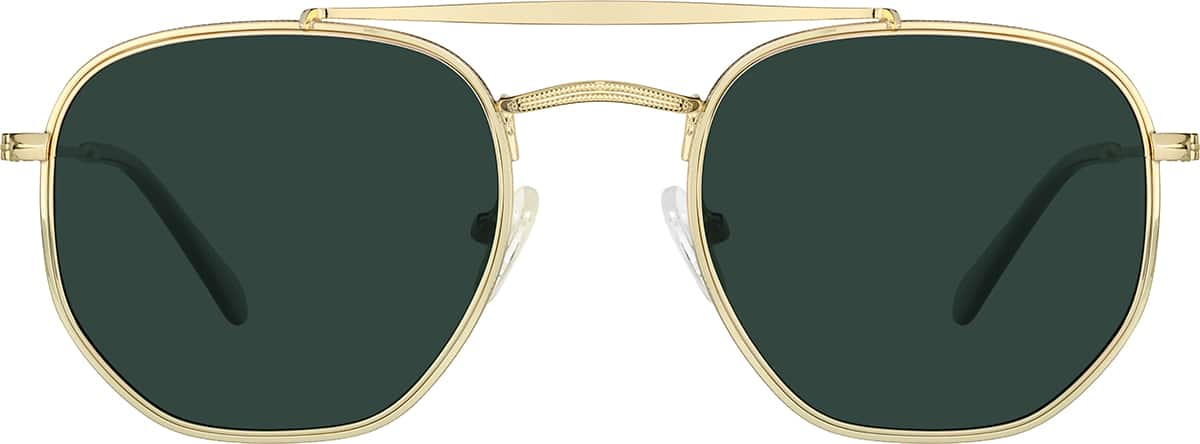 Front view of Aviator Sunglasses T04581424 in Gold