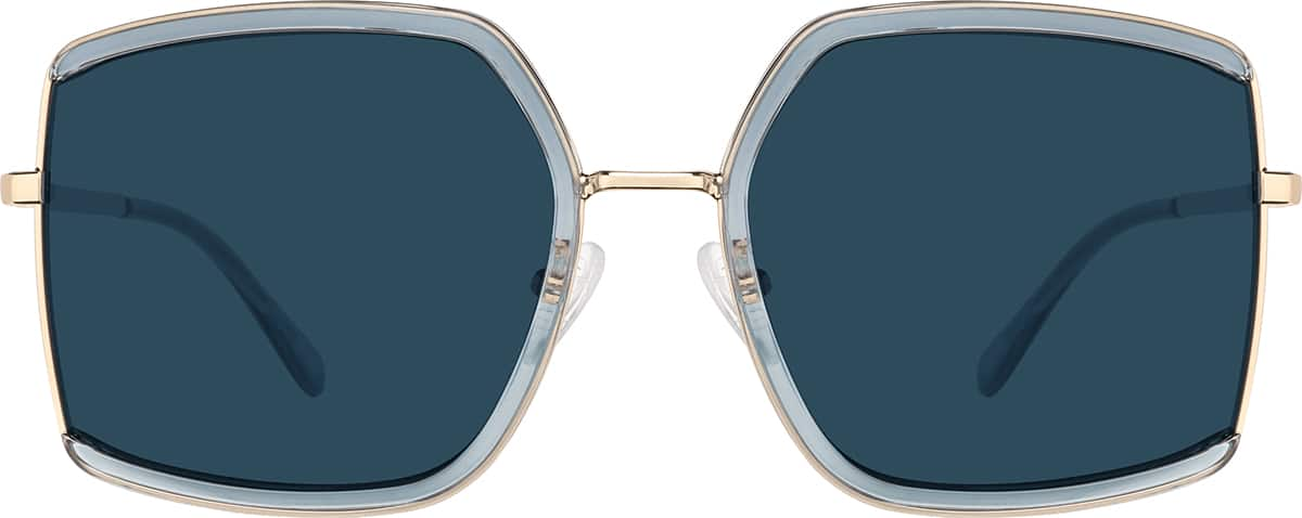 Front view of Square Sunglasses T04591216 in Gray