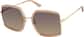 Angle view of Geometric Sunglasses T04591515 in Brown thumbnail