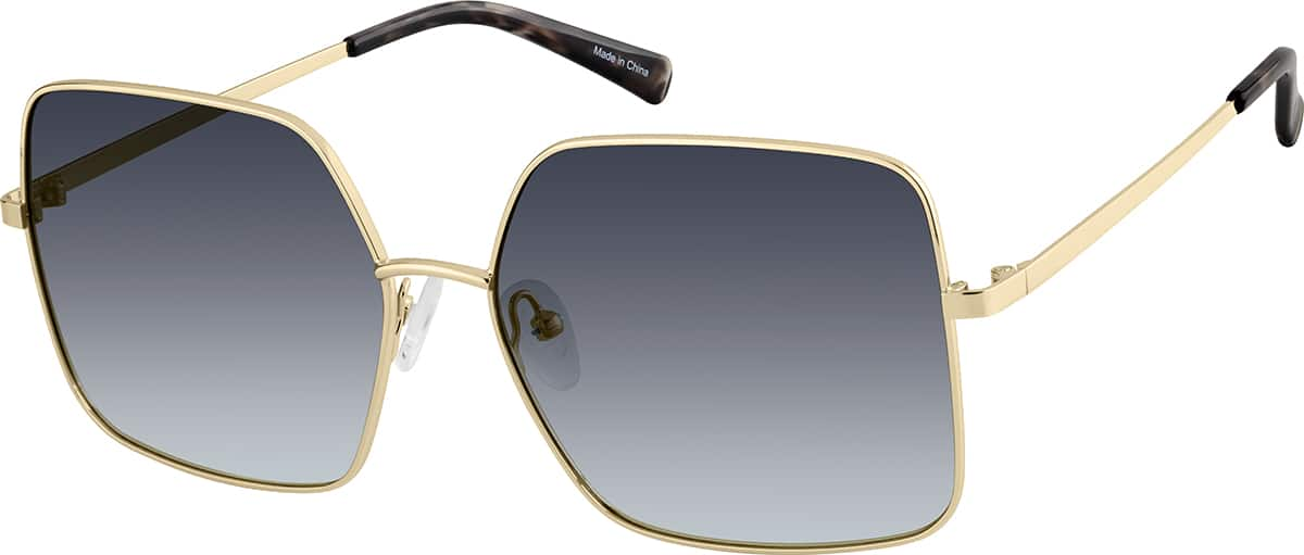 Angle view of Square Sunglasses T04601417 in Gold