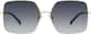 Front view of Geometric Sunglasses T04601417 in Gold thumbnail