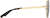 Side view of Square Sunglasses T04601417 in Gold thumbnail