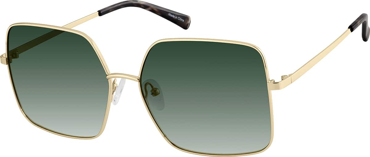 Angle view of Square Sunglasses T04601424 in Gold