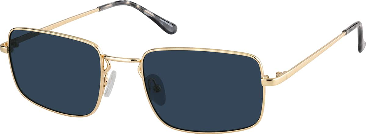 Angle view of Rectangle Sunglasses T04611416 in Gold