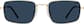 Front view of Rectangle Sunglasses T04611416 in Gold thumbnail