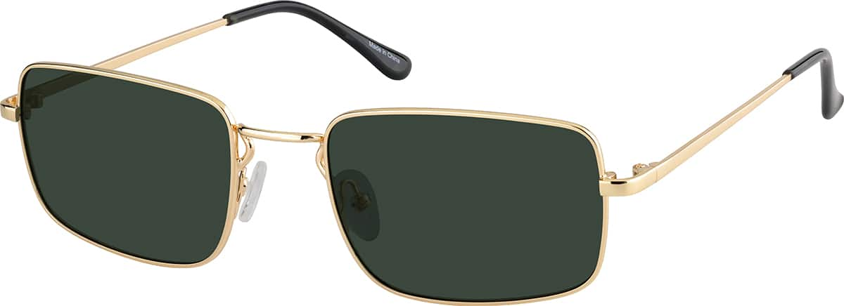 Angle view of Rectangle Sunglasses T04611424 in Gold