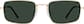 Front view of Rectangle Sunglasses T04611424 in Gold thumbnail