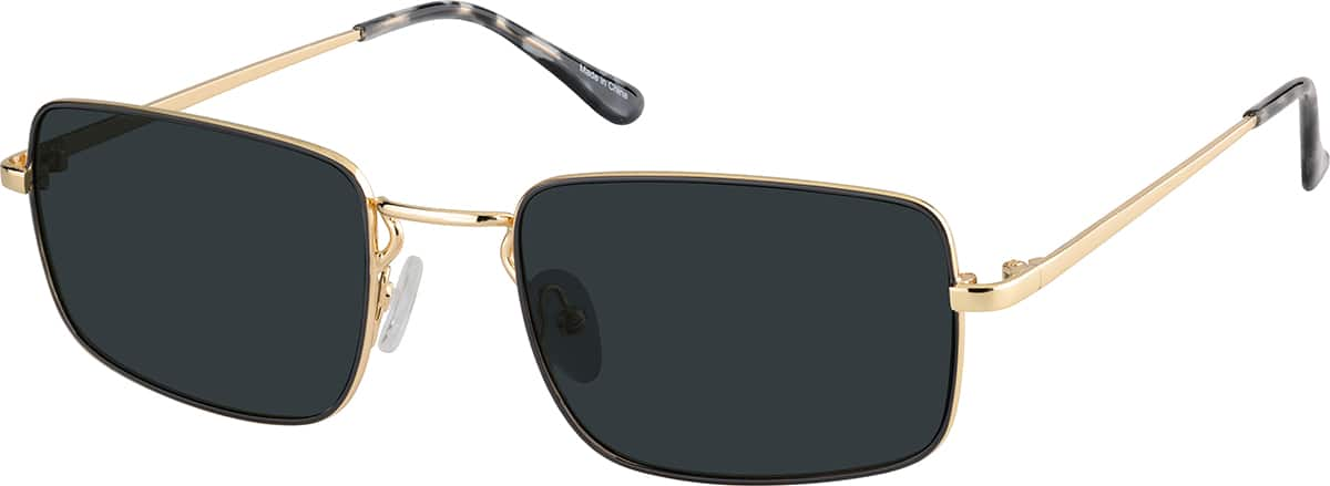 Angle view of Rectangle Sunglasses T04612112 in Black