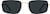 Front view of Rectangle Sunglasses T04612112 in Black thumbnail