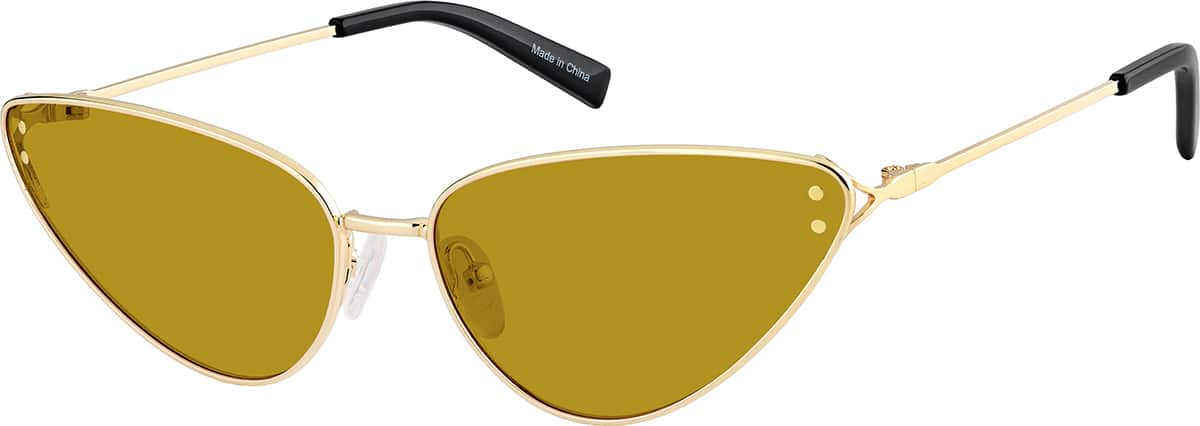 Angle view of Cat-Eye Sunglasses T04631422 in Gold