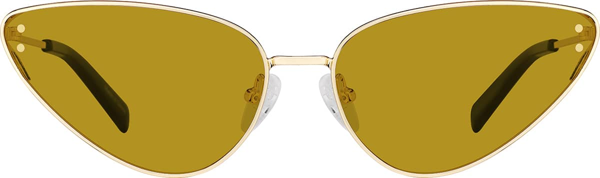 Front view of Cat-Eye Sunglasses T04631422 in Gold